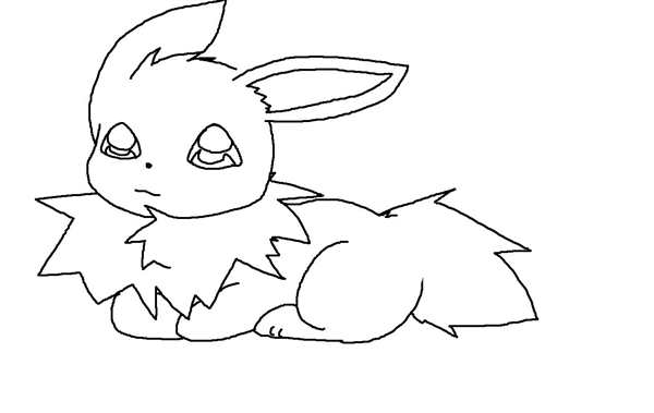 Покемонов Eevee раскраска