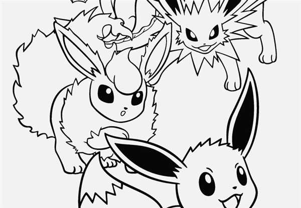 Покемонов Eevee раскраска