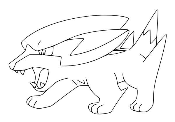 Покемон раскраска Zoroark