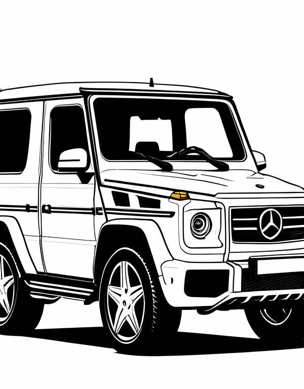 Раскраски машины Мерседес Гелендваген g63