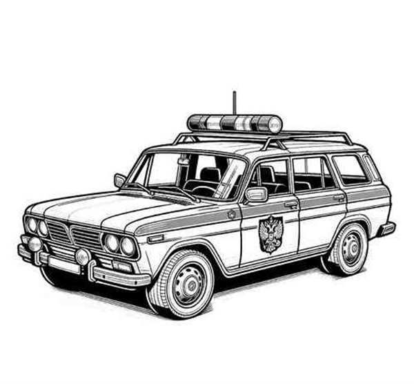 Раскраска Полицейская машина
