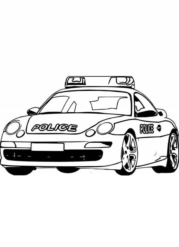 Ford Mustang Police раскраска