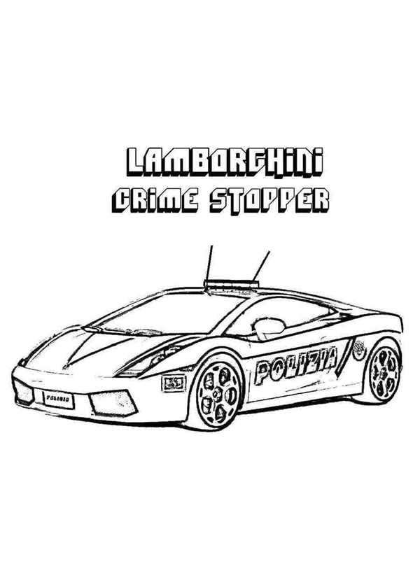 Раскраска Ламборджини авентадор