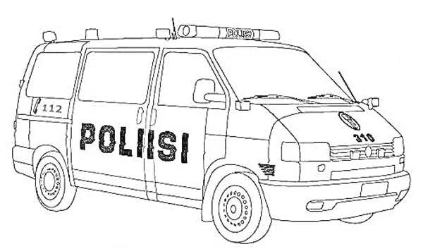 Раскраски машины полиция