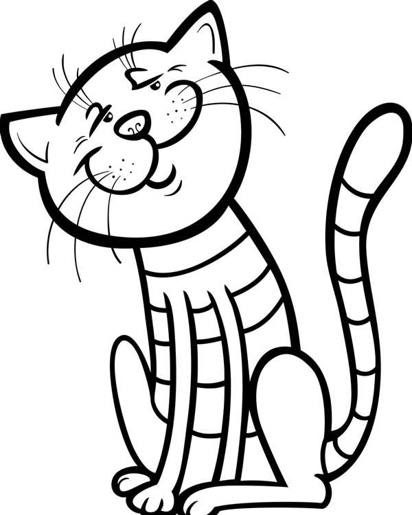 Кошки. Раскраска