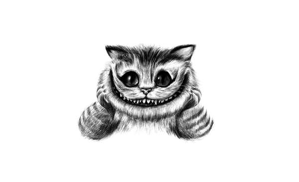 Чеширский кот разукрашка