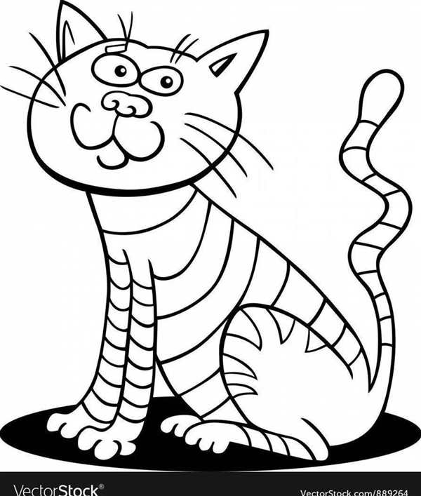 Кошки. Раскраска