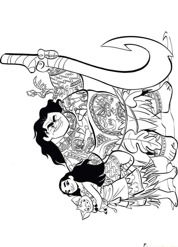 Moana раскраска