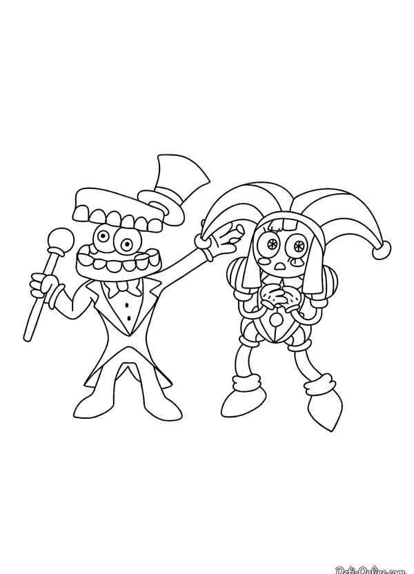 Digital Circus Джекс раскраска