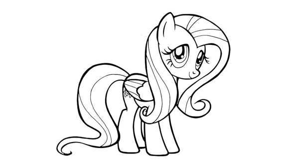 Раскраска my little Pony Флаттершай