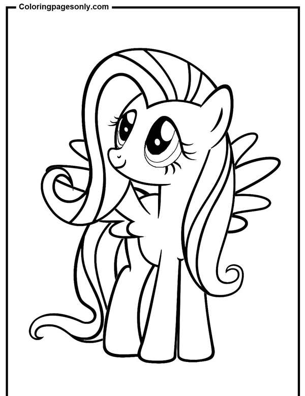 Раскраска my little Pony Флаттершай
