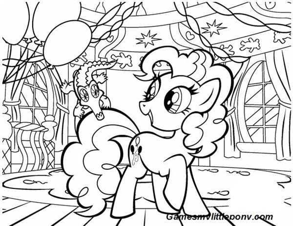 My little Pony раскраска Пинки Пай