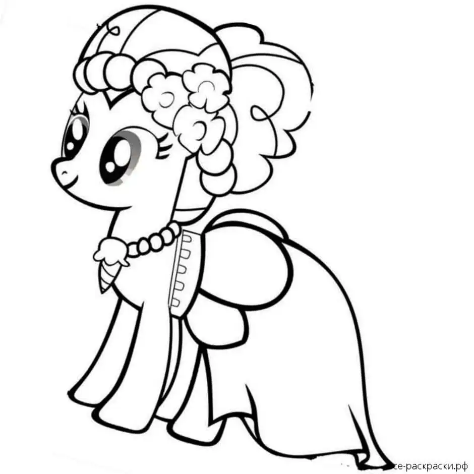 My little Pony раскраска Пинки Пай