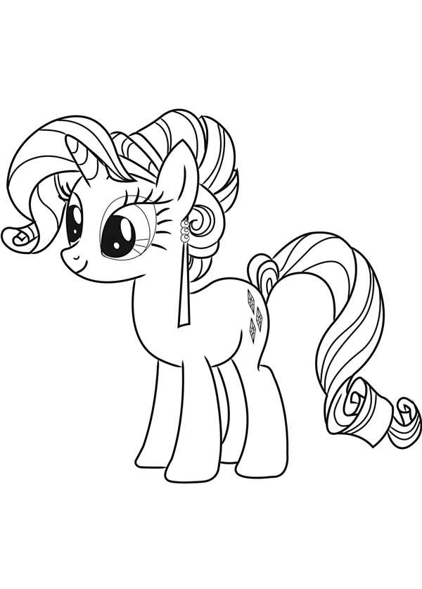 My little Pony раскраска Рарити