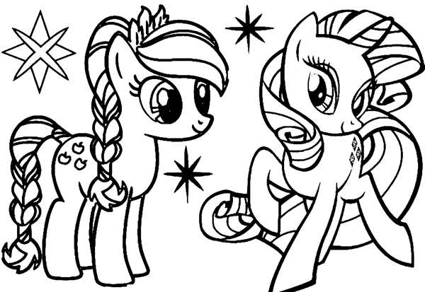 Раскраска my little Pony Лунная пони