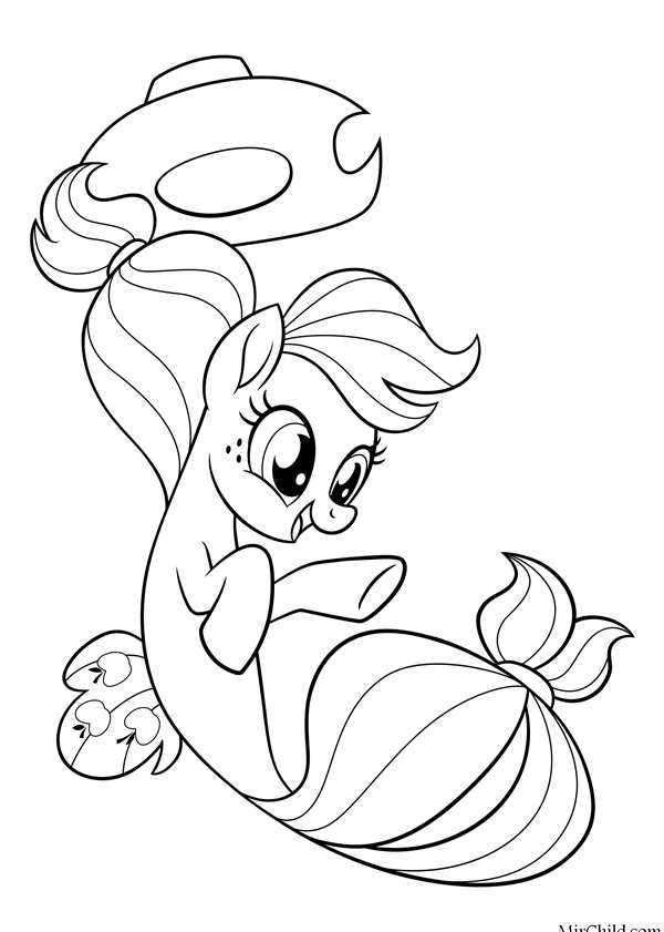 Раскраска my little Pony Эпплджек