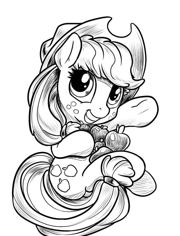 Раскраска Поняшка Эпплджек Веселые Активности для Детей APPLEJIKE Coloring