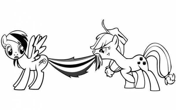 Раскраска my little Pony Эпплджек