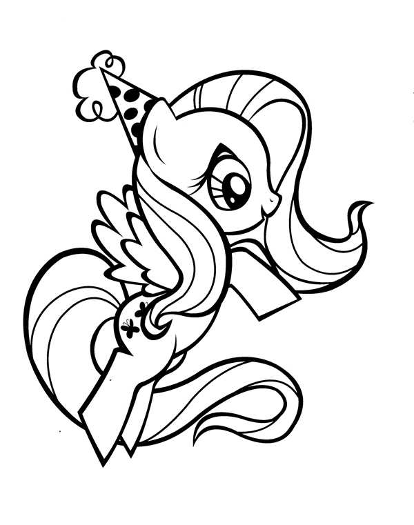 Раскраска my little Pony Флаттершай