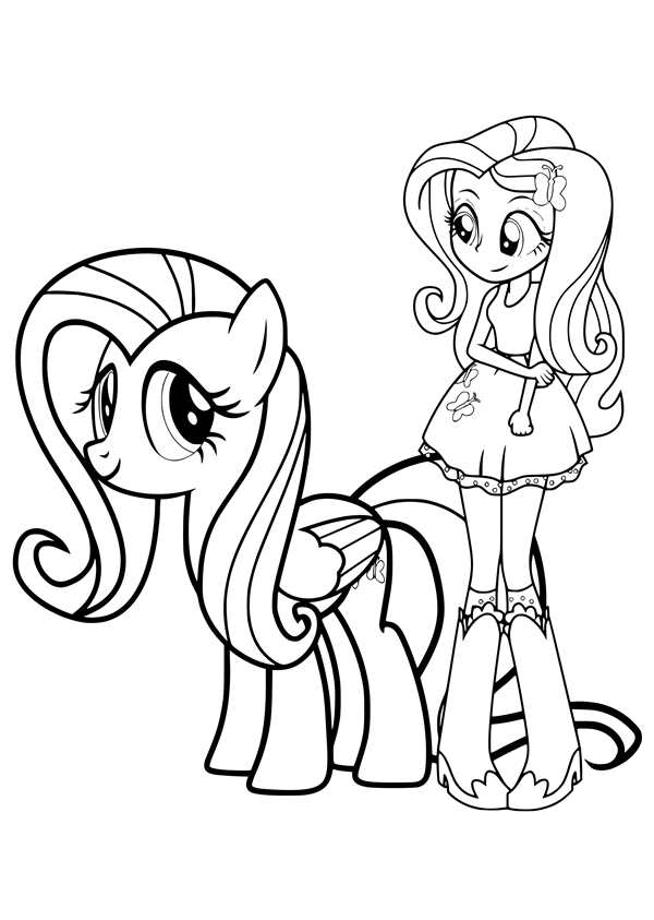 Раскраска my little Pony Флаттершай