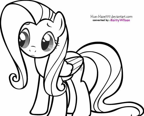 Раскраска my little Pony Флаттершай