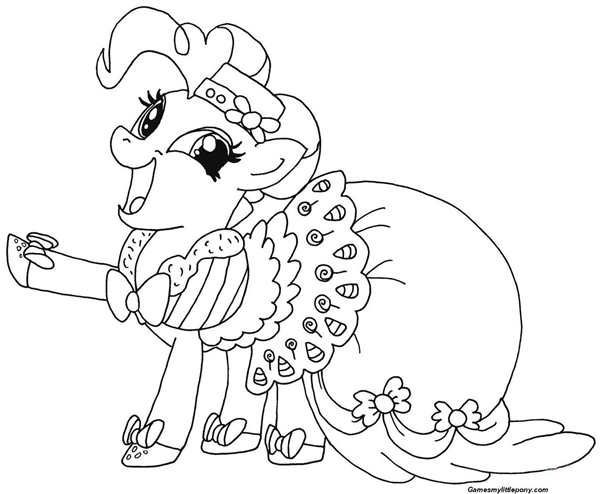 My little Pony раскраска Пинки Пай