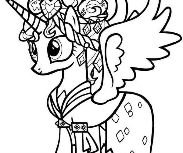 Раскраска my little Pony принцесса Каденс
