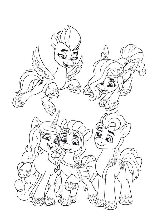Раскраска my little Pony Лунная пони