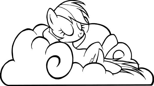 My little Pony раскраска Радуга Дэш