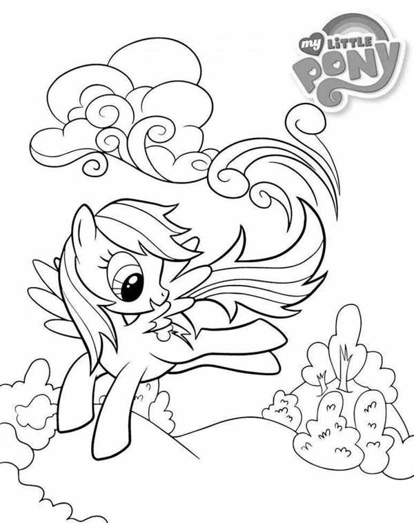 My little Pony раскраска Радуга Дэш