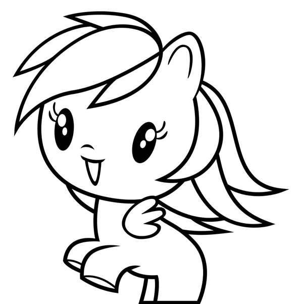 My little Pony раскраска Радуга Дэш