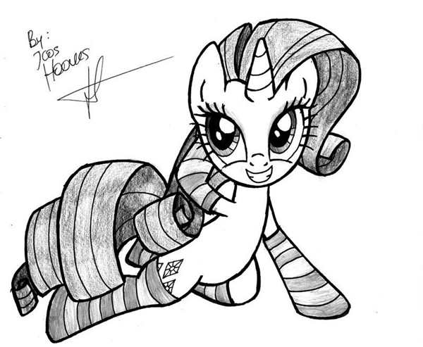 My little Pony раскраска Рарити