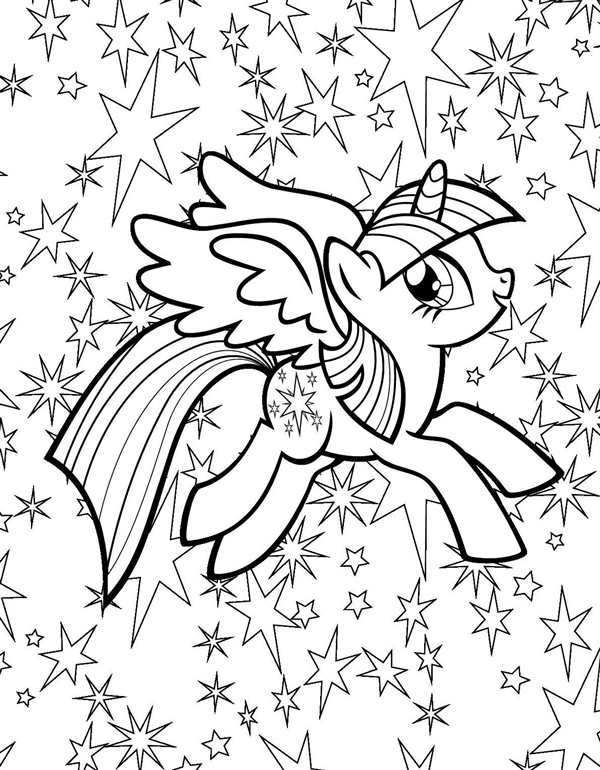 Раскраски my little Pony Искорка