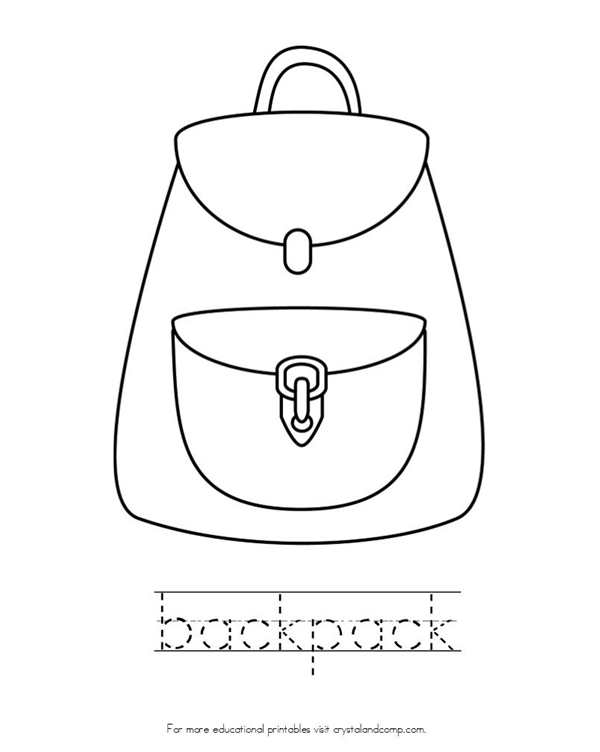 Раскраска Портфель Веселые Занятия для Детей