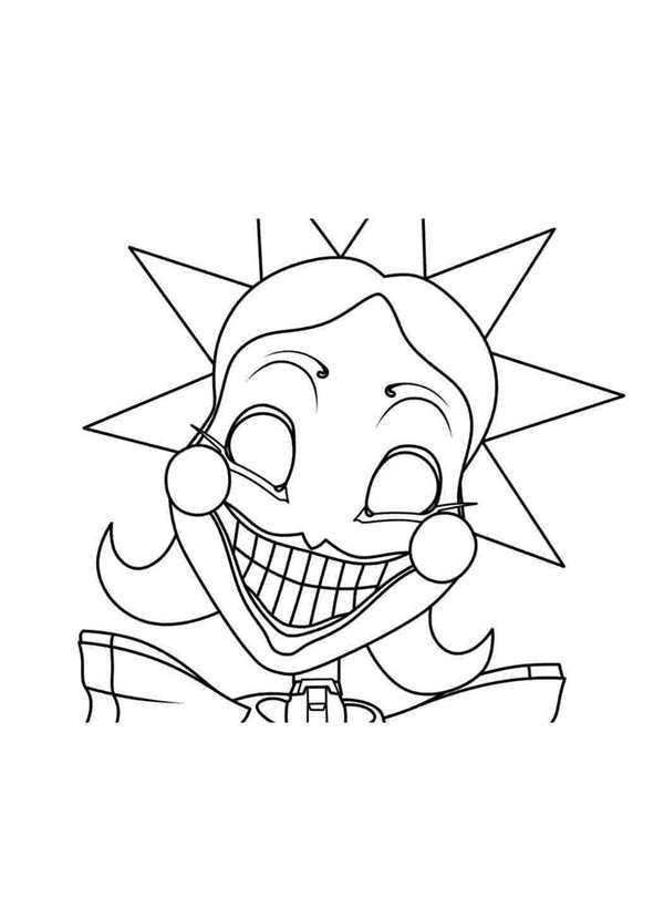 FNAF раскраска Балора