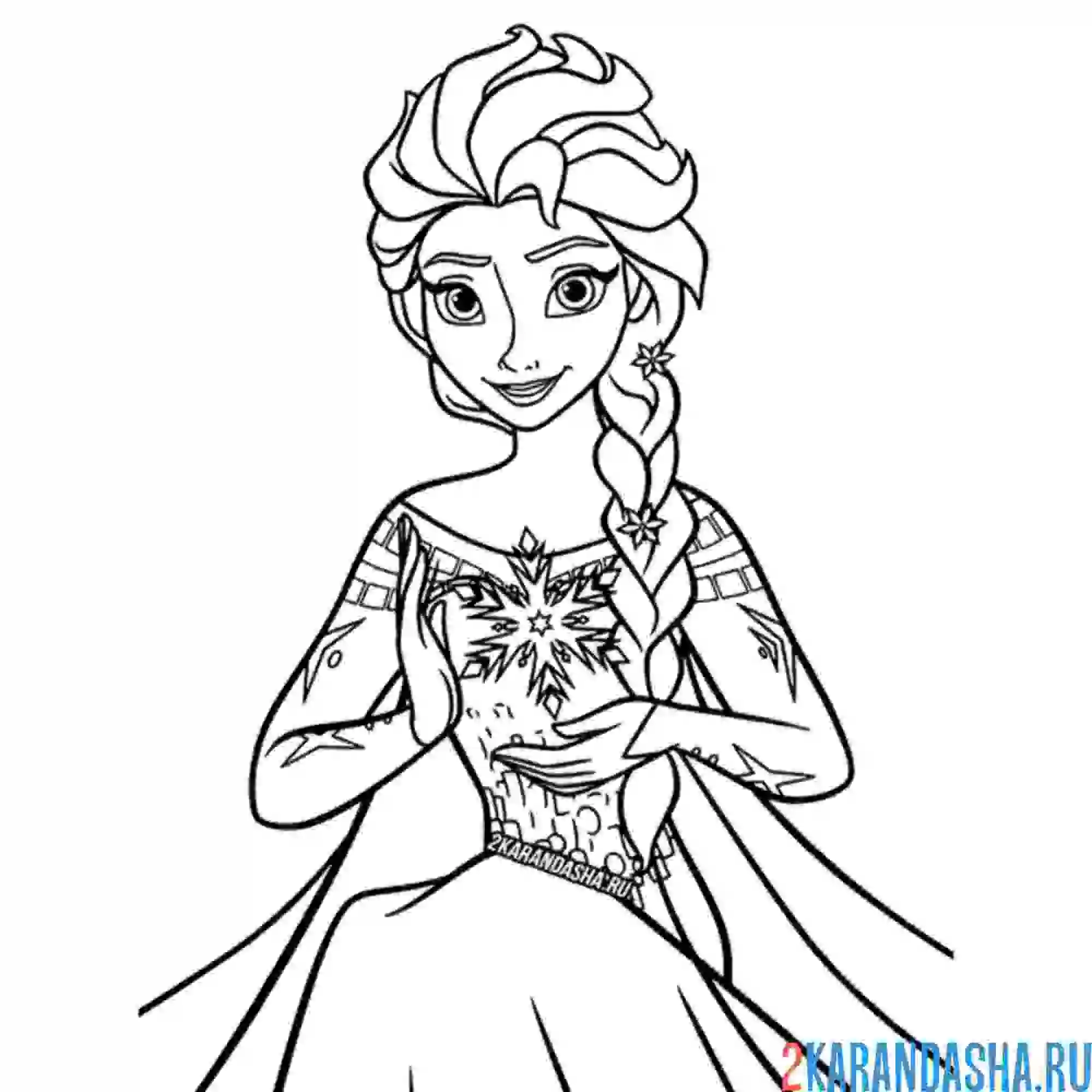 Принцессы Elsa raskraska