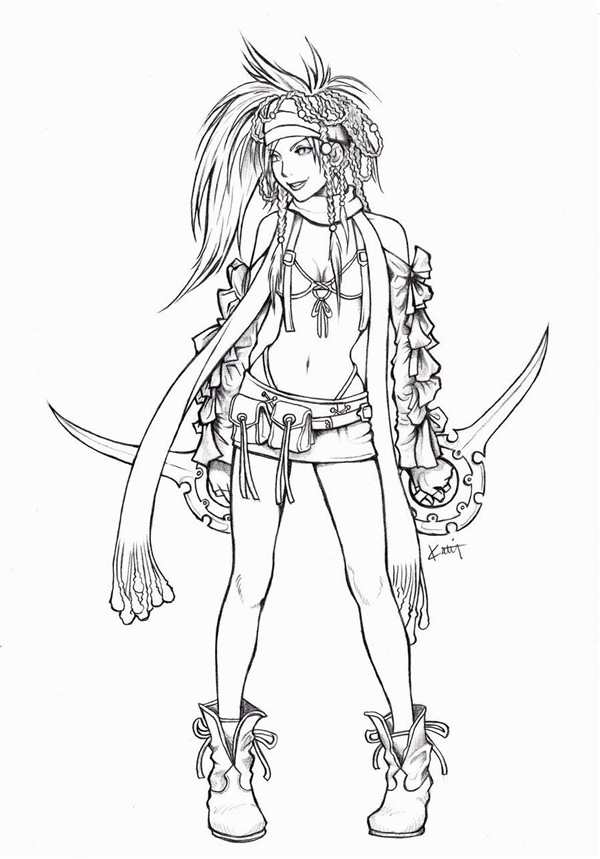 Final Fantasy рисунок карандашом