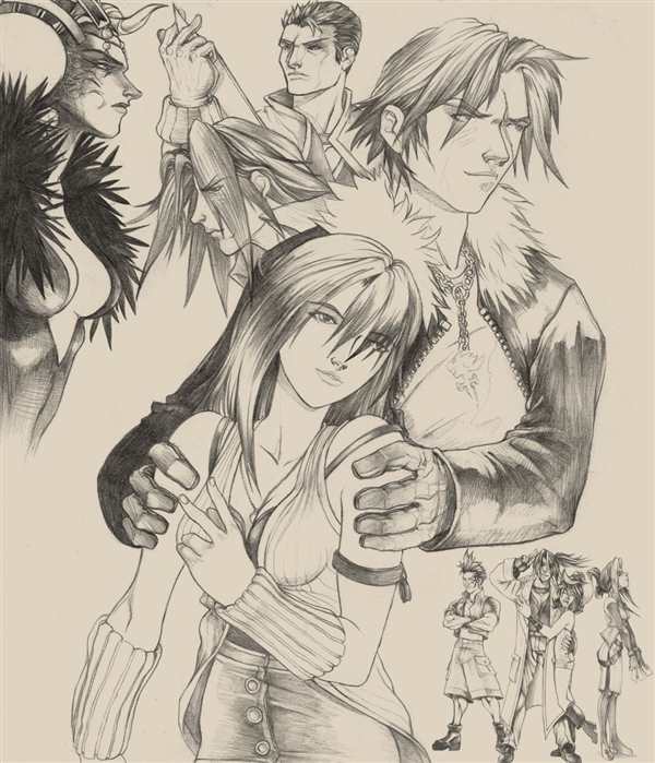 Сефирот Final Fantasy тату