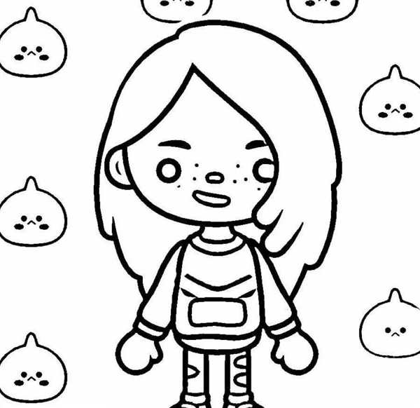 Раскраска из игры toca World