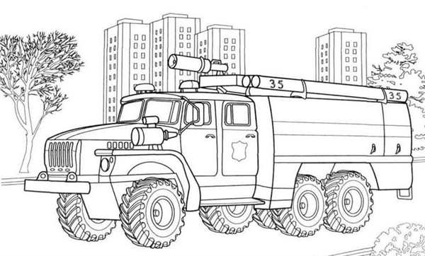 Раскраска КАМАЗ 4310 военный