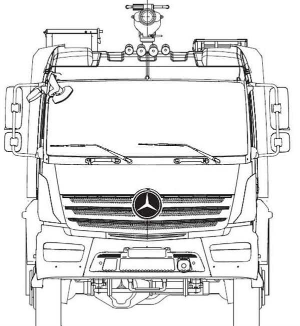 Раскраска КАМАЗ 4310 военный