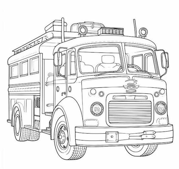 Раскраска пожарная машина