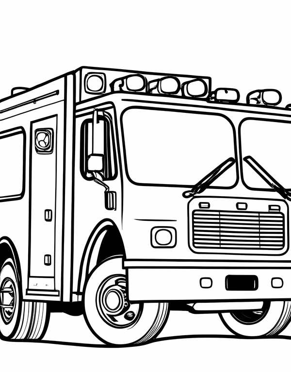 Раскраска Пожарная машина Iveco Яркий Способ Увлекательного Обучения