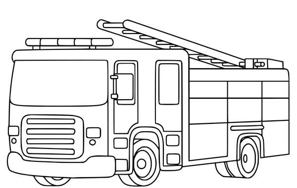 Раскраска Пожарная машина Iveco Яркий Способ Увлекательного Обучения
