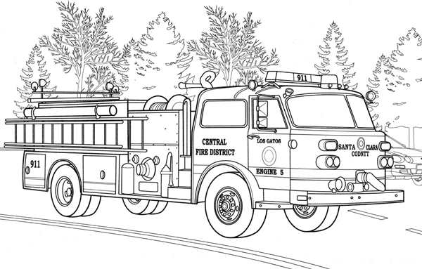 Раскраска Пожарная машина Iveco Яркий Способ Увлекательного Обучения