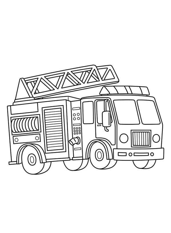 Раскраска Пожарная машина Iveco Яркий Способ Увлекательного Обучения