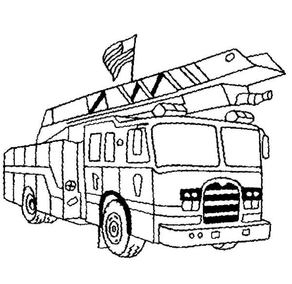 Раскраска пожарная машина