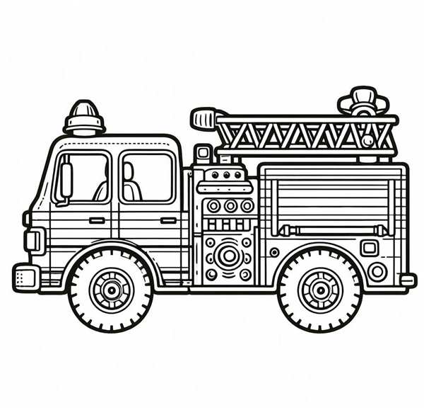 Раскраска пожарная машина