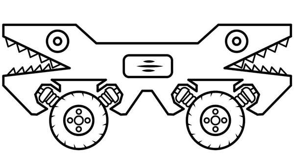 Раскраска Пожарной МашиныMonster Truck Детское Увлечение с Риском