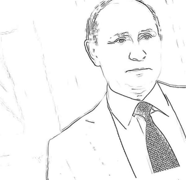 Путин Владимир Владимирович портрет карандашом